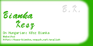 bianka kesz business card
